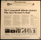 CANNONBALL ADDERLEY QUINTET Why Am I Treated So Bad! SOUL JAZZ Vinyl