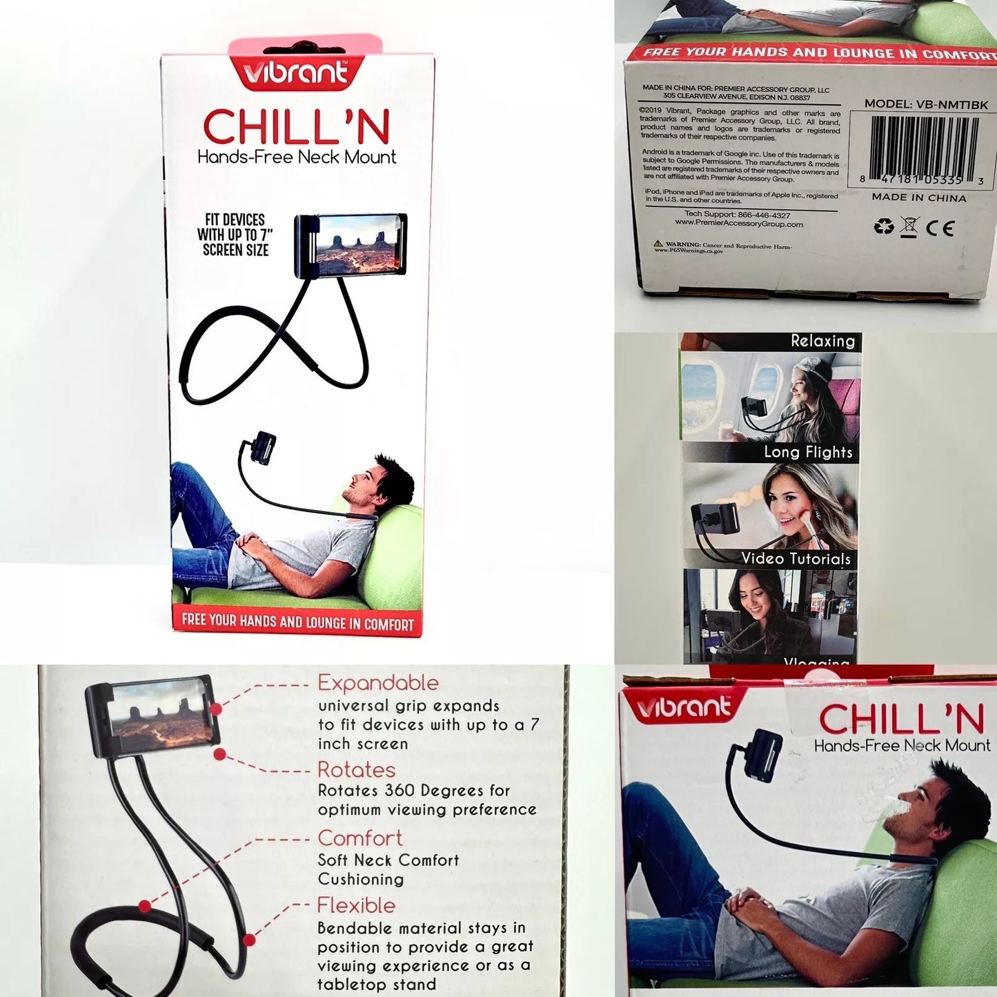 Vibrant Chill'n Hands-Free Neck Mount